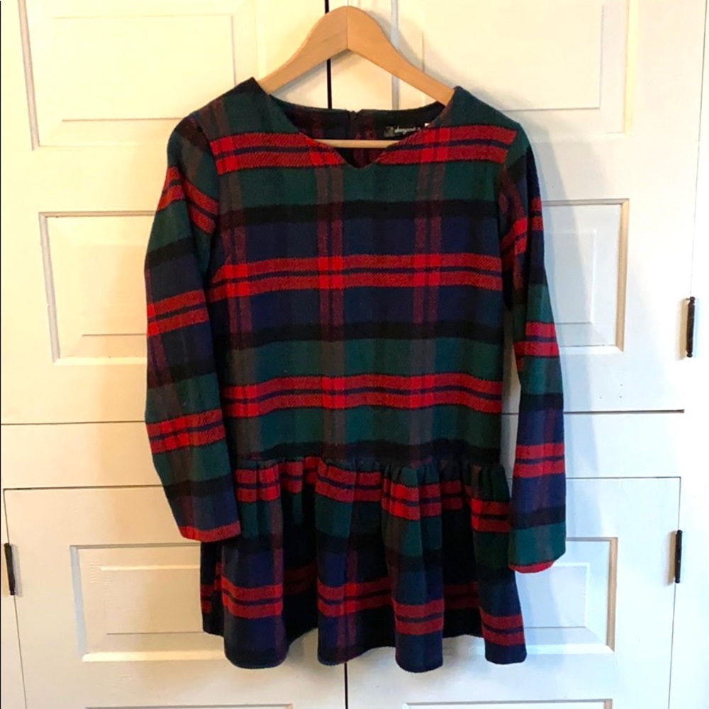Holiday Plaid Cozy Tunic with Peplum